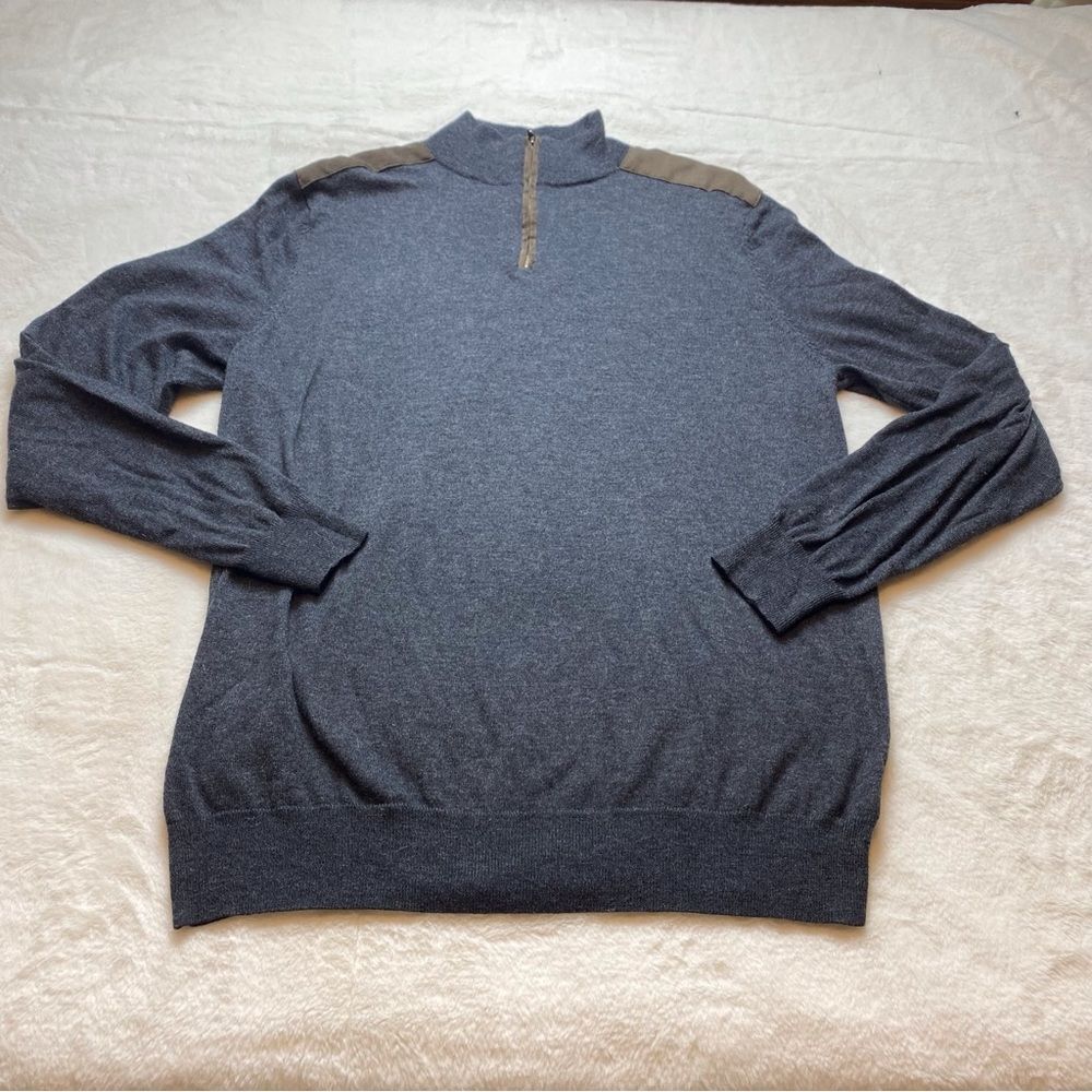 Refectory British Inspired 1/4 Zip Long Sleeve Sweater Size Large